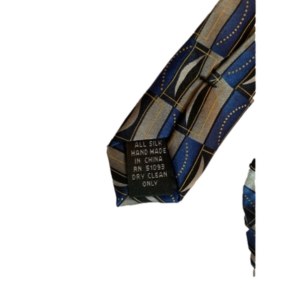 Stafford Blue & Gray Handmade Silk Men’s Tie - Picture 4 of 4
